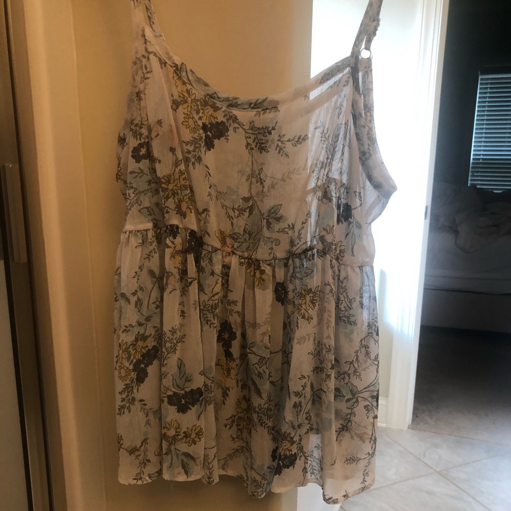Torrid Sheer Floral Tank (adjustable straps)